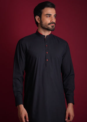Navy blue Kurta Set for Men