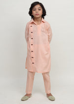 Peach Kurta Set for Boy