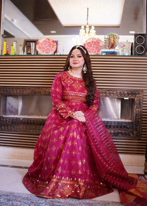 Maroon Anarkali for Women