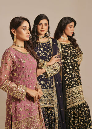 Dark blue Gharara for Women
