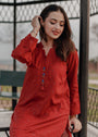 Red Kurta Set for Women