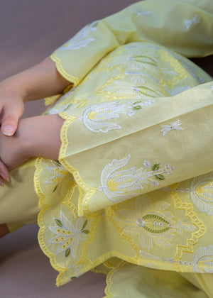 Lemon yellow Kurta Set for Women