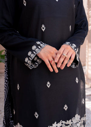Black Kurta Set for Women