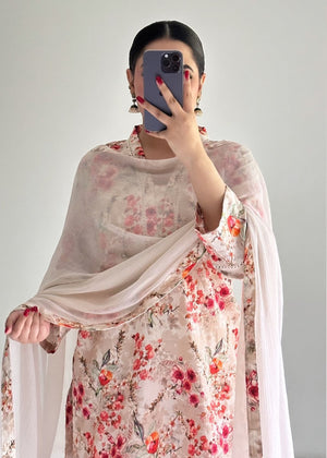 Beige Kurta Set for Women