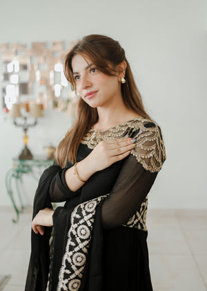 Jet black Maxi for Women