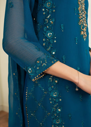 Teal Kurta Set for Women