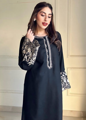 Black Kurta Set for Women