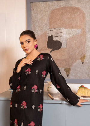 Black Kurta Set for Women