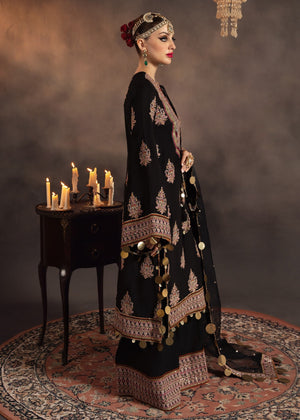 Black Kurta Set for Women