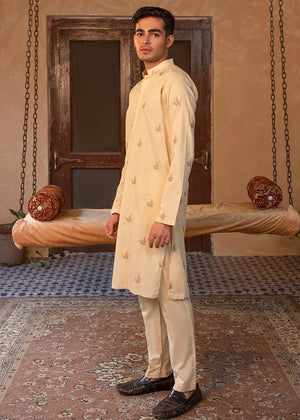 Beige Kurta Set for Men