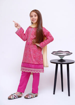 Shocking pink Kurta Set for Girl