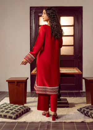 Red Kurta Set for Women