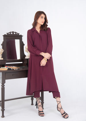 Burgundy Co ord Sets for Women