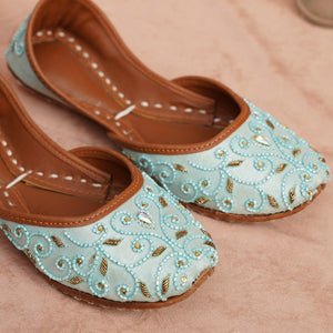 Ice blue Khussa for Women
