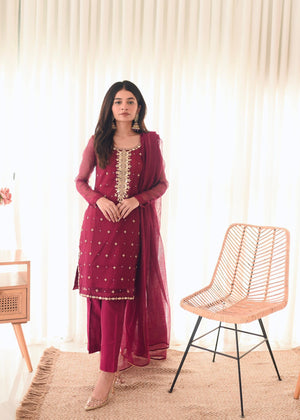 Magenta Kurta Set for Women