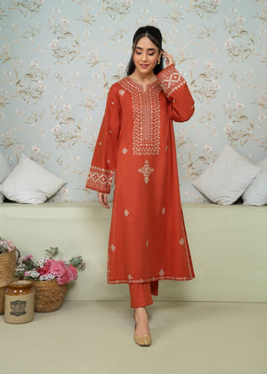 Copper orange Kurta Set for Women