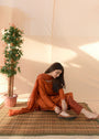 Rust orange Kurta Set for Women