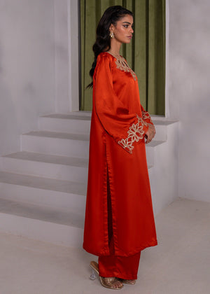 Red Kurta Set for Women