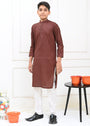 Chocolate brown Kurta Set for Boy
