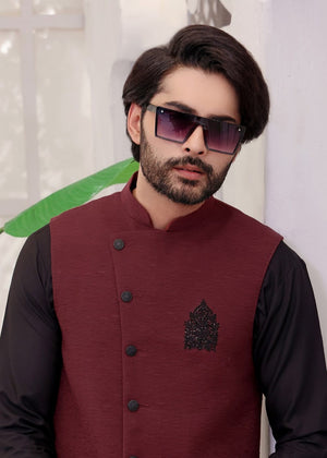 Maroon Waistcoat for Men