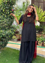 Black Kurta Set for Women