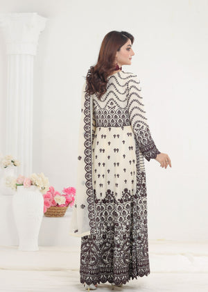 White Anarkali for Women