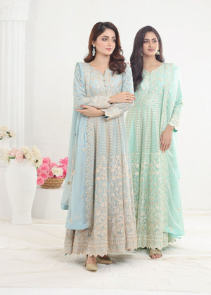 Light blue Anarkali for Women
