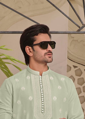 Mint green Kurta Set for Men