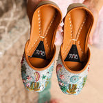 Sky blue Khussa for Women