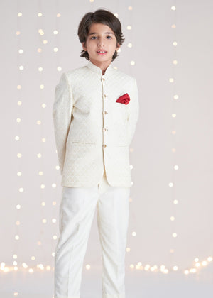 Cream Prince Coat for Boy