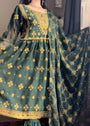 Bottle green Gharara for Women