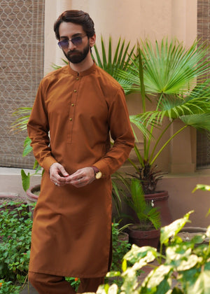 Rust orange Kurta Set for Men