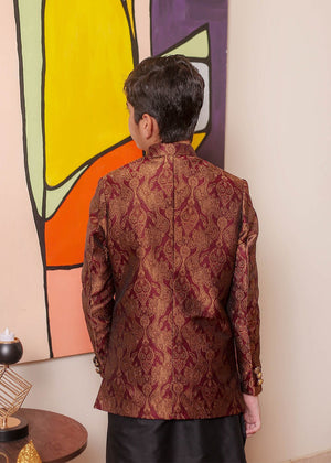 Maroon Prince Coat for Boy