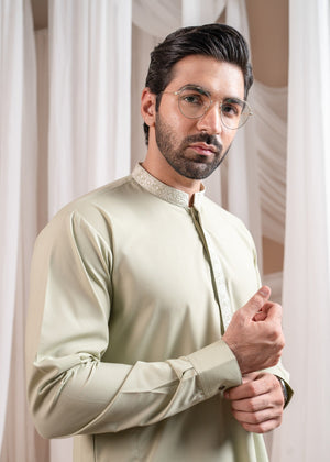 Mint green Shalwar Kameez for Men