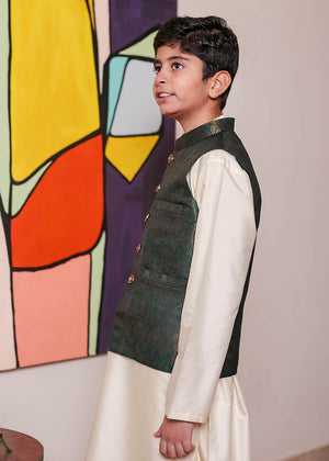 Dark green Waistcoat for Boy