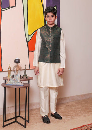 Dark green Waistcoat for Boy