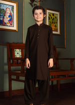 Chocolate brown Kurta Set for Boy