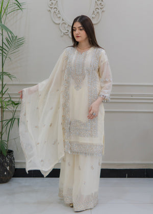 Off-white Kurta Set for Women