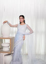 Ice blue Saree for Women