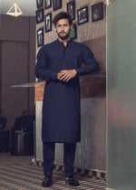 Navy blue Kurta Set for Men