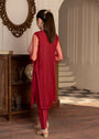 Cherry red Kurta Set for Girl