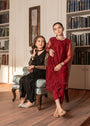 Cherry red Kurta Set for Girl