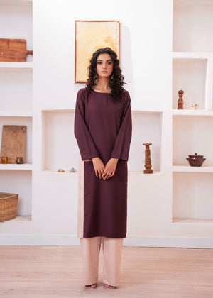 Burgundy Kurta Set for Women
