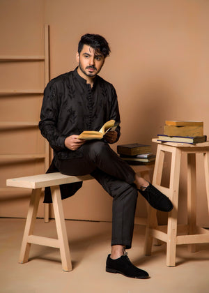 Black Kurta Set for Men