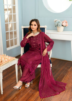 Burgundy Kurta Set for Women