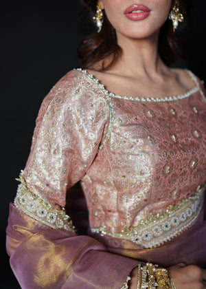 Mauve pink Saree for Women