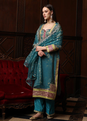 Teal Kurta Set for Women
