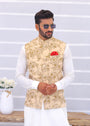 Beige Waistcoat for Men