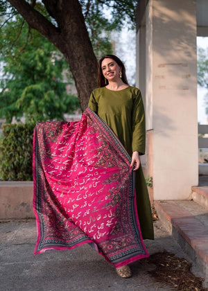 Hot pink Dupatta for Women