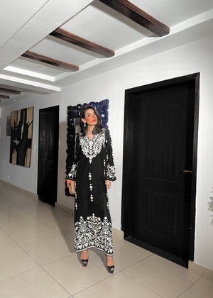 Black Kurta Set for Women